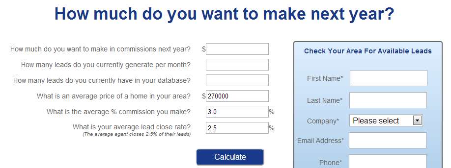 Determine how many leads you need to generate by using Market Leader's Reverse Lead Calculator