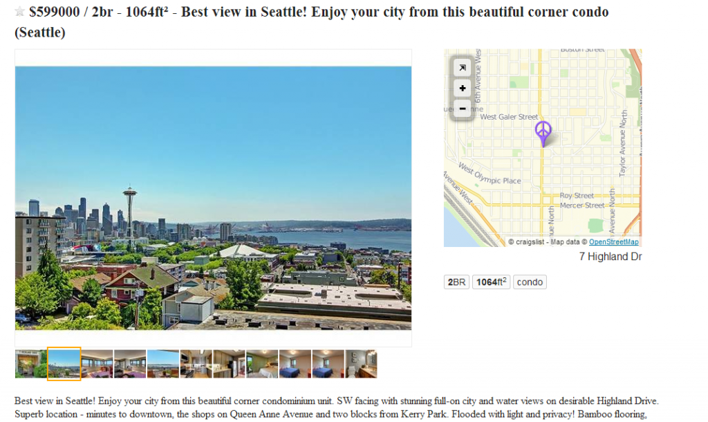 It is no longer possible to embed images in the body text of Craigslist real estate listings