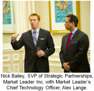 Nick Bailey and Alex Lange, Market Leader executives, at the Gathering of Eagles conference for leaders in the real estate industry