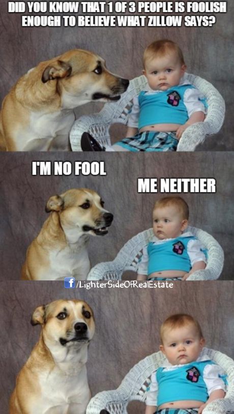 dog and baby talking real estate meme