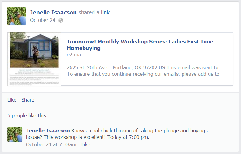 Realtor Jenelle Isaacson brands herself as an alternative, single-women-friendly agent on Facebook