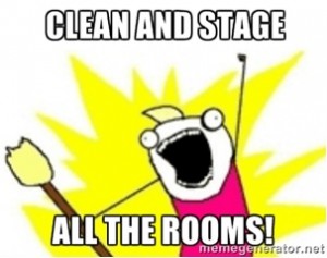 Real estate meme - clean and stage your home when selling it