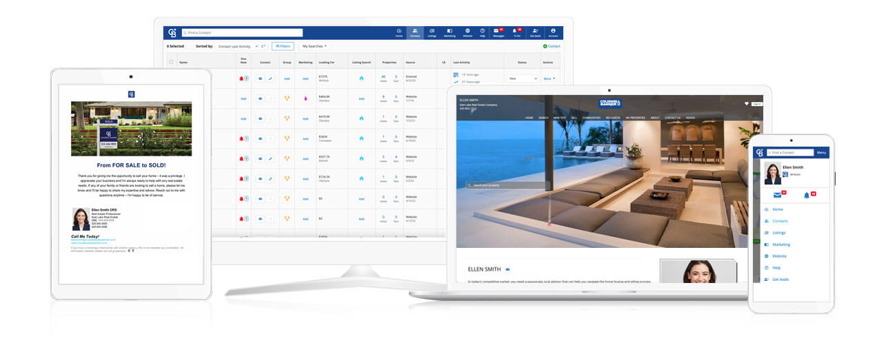 Collage depicting ML Pro for Soldwell Banker on various devices