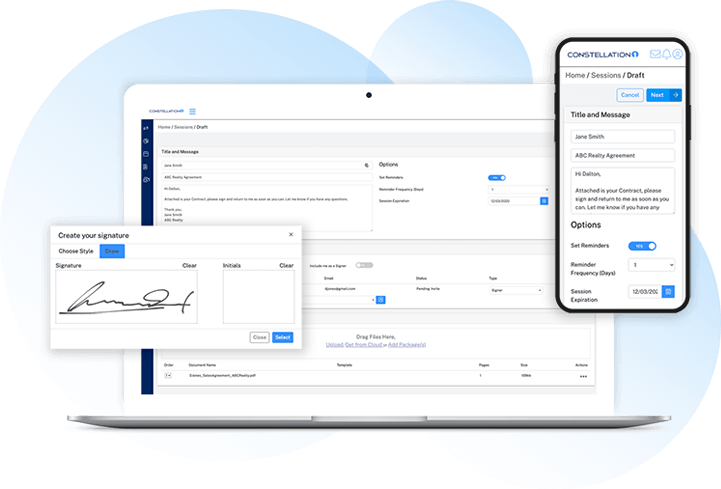 Need software that helps you easily and responsibly e-sign real estate contracts? Check out Constellation1.