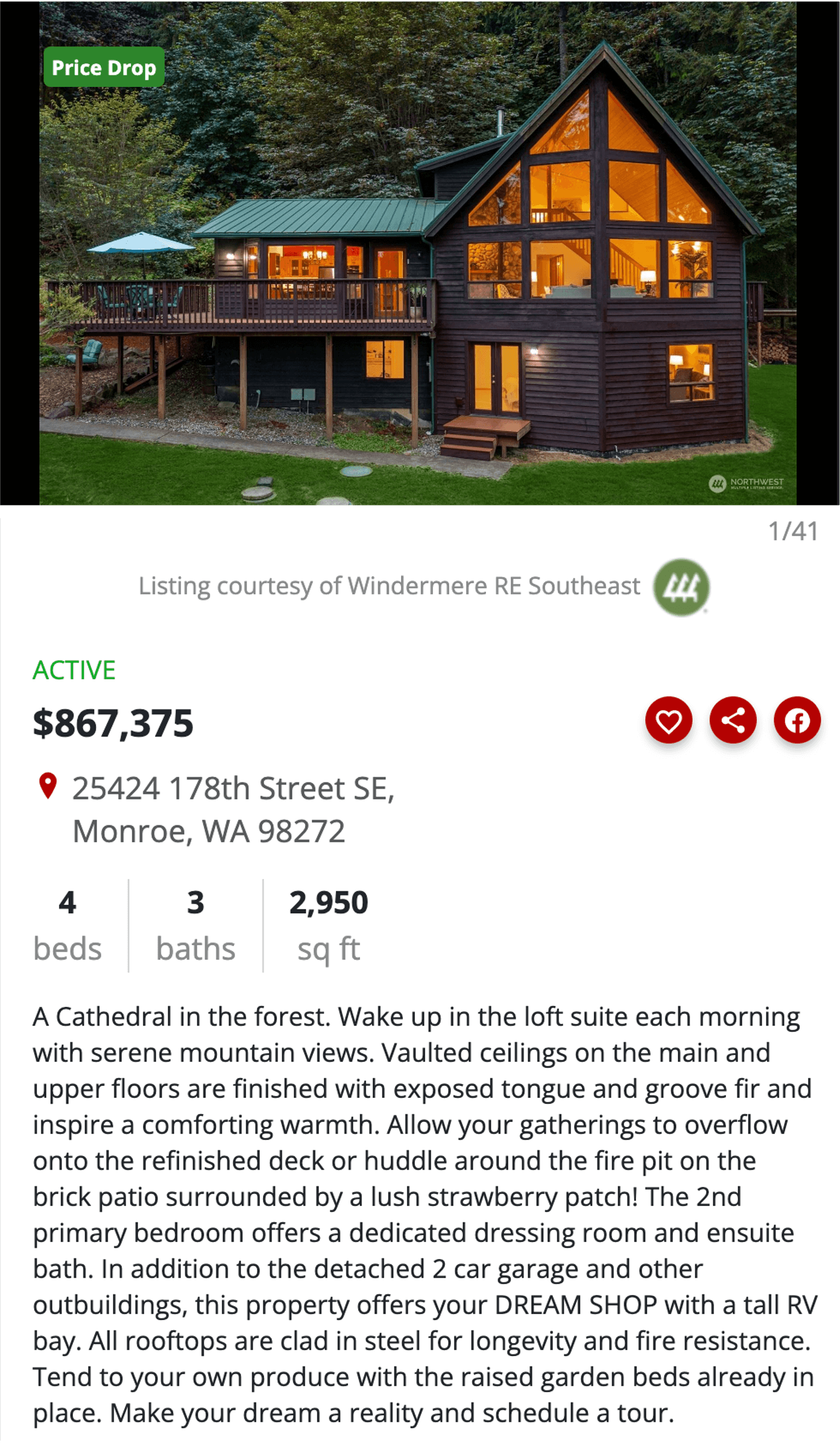 Real estate listing description example #1